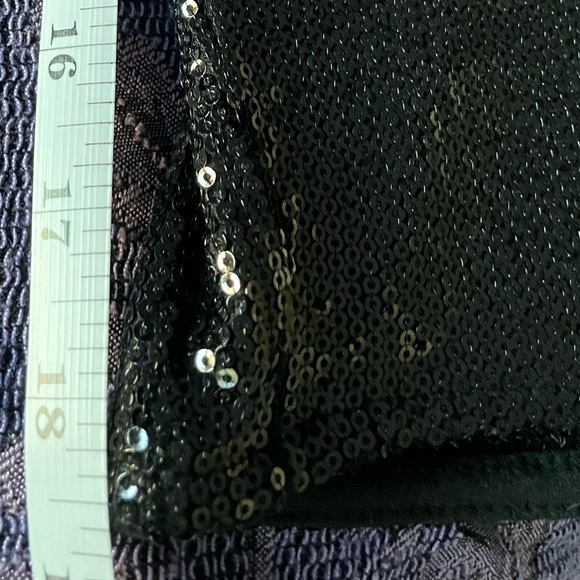 Black Sequin Stretch Skirt - Picture 6 of 6